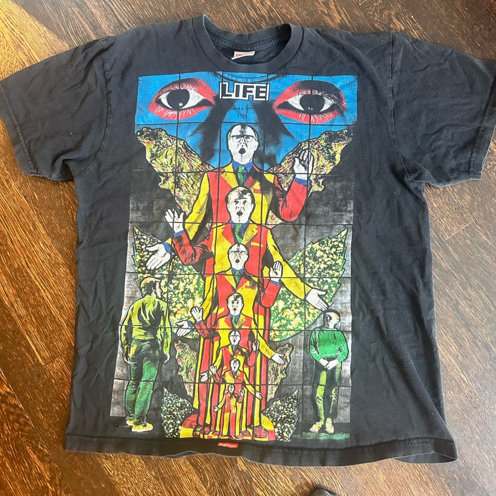 Supreme graphic tee LIFE Gilbert and George